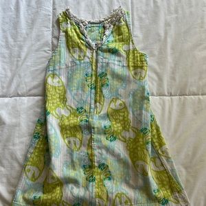 Lily Pulitzer Fish Pattern Green and Blue Kids Size 8